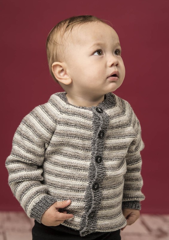 Multistribet babytrøje front